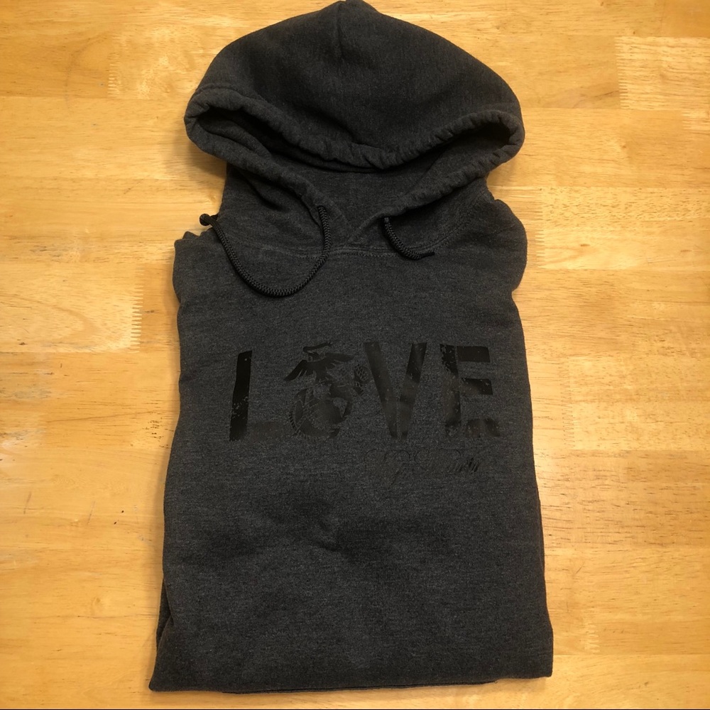 Love My Marine Hoodie Sweatshirt Size Large